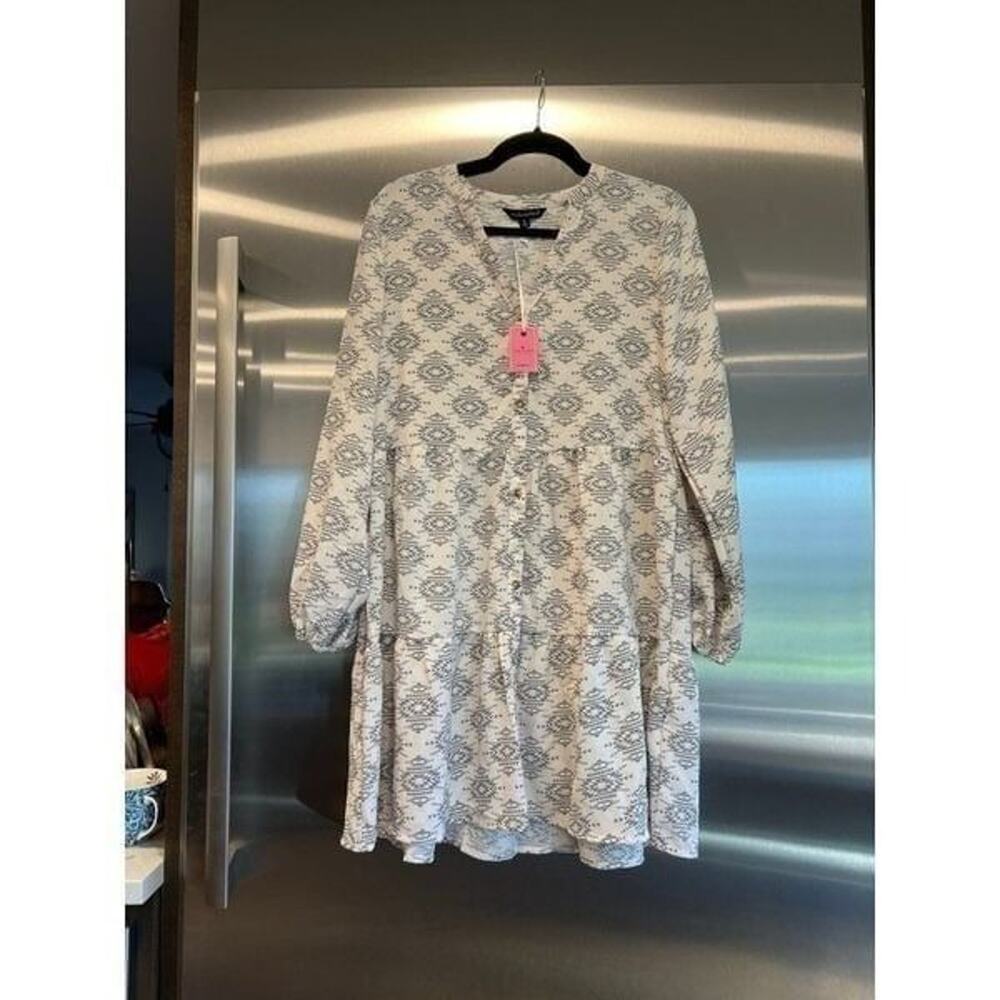 Simply Southern Tier Dress Aztec new size small